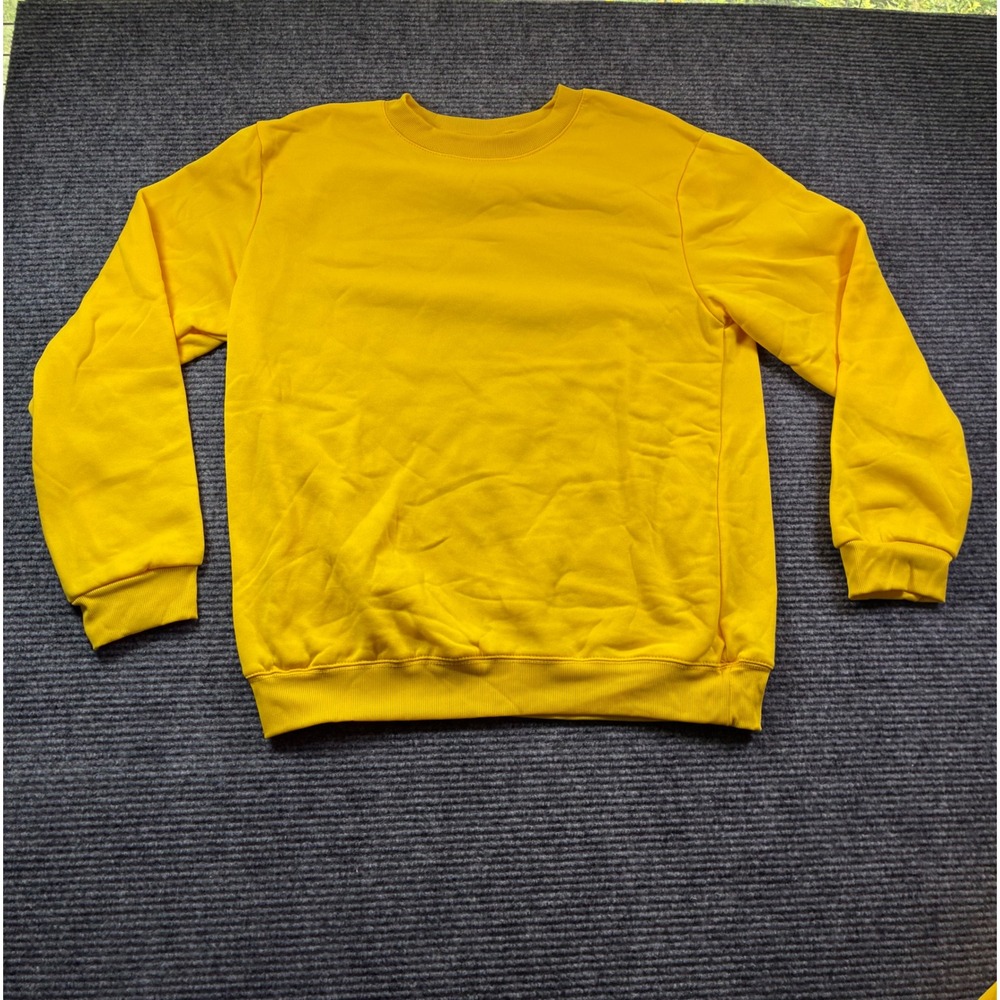 Yellow Sweatsuit Set Crewneck Sweatshirt and Joggers 3XL Fleece Lined Loungewear - Picture 2 of 12